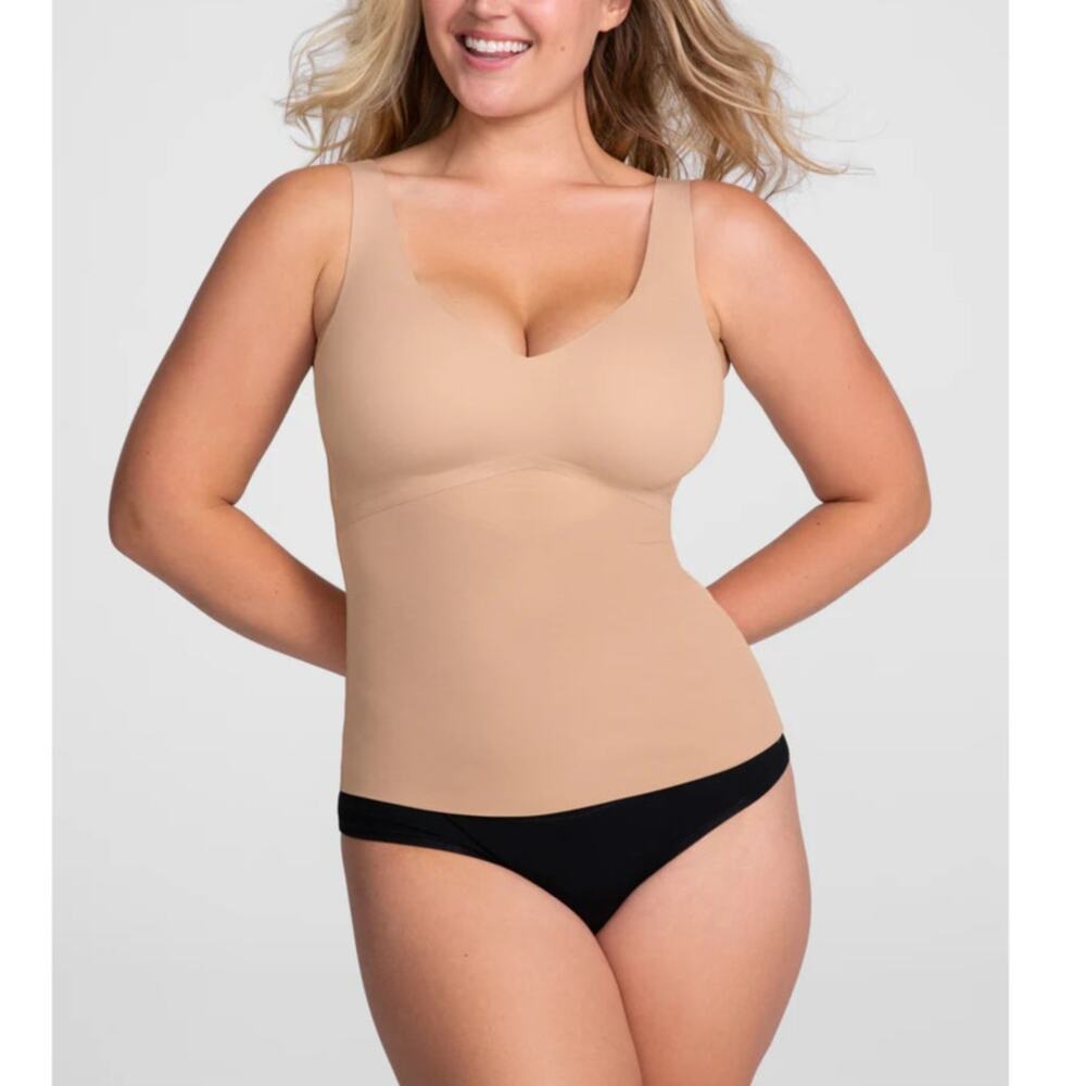 Honeylove Liftwear Shaper Cami Tank Top Nude Wide Straps Women Plus 1X